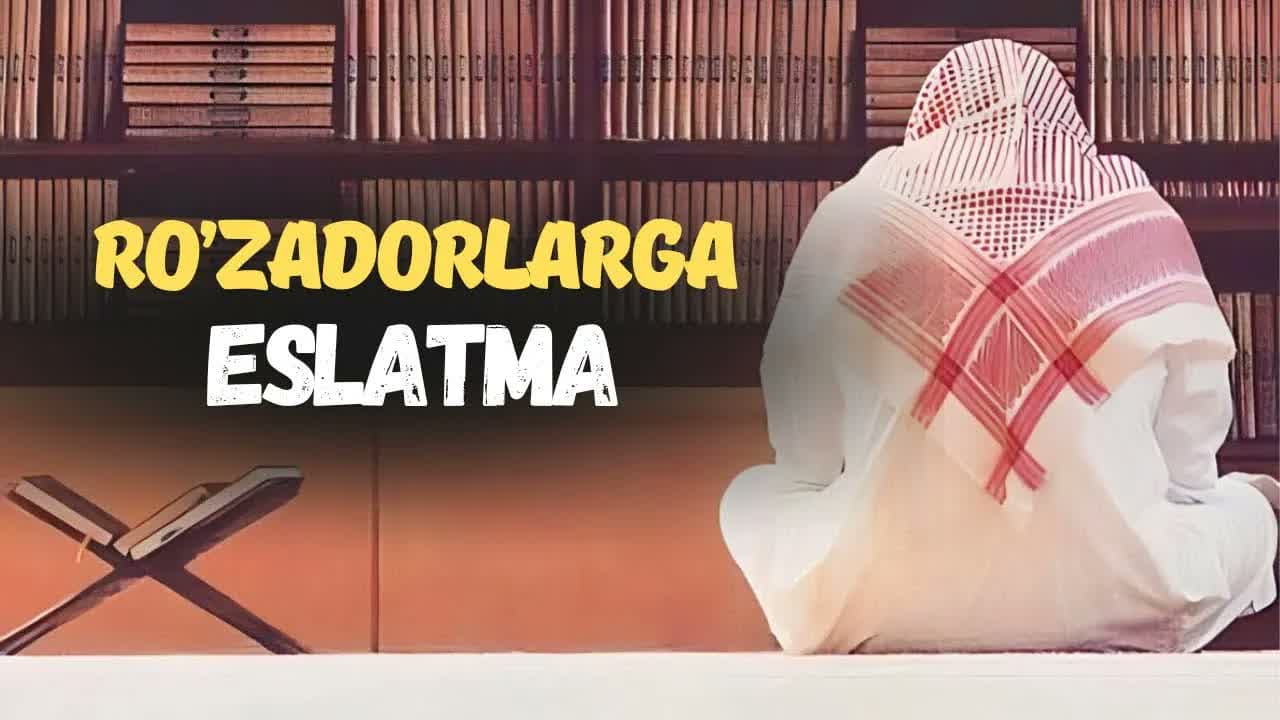RO`ZAGA OID DARSLAR