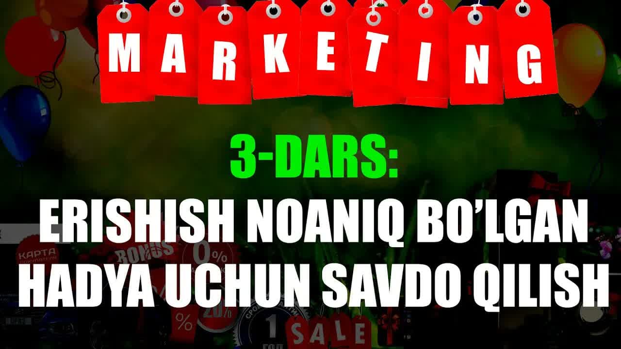 3-dars: Erishish noaniq bo’lgan hadya uchun savdo qilish | #Savdo