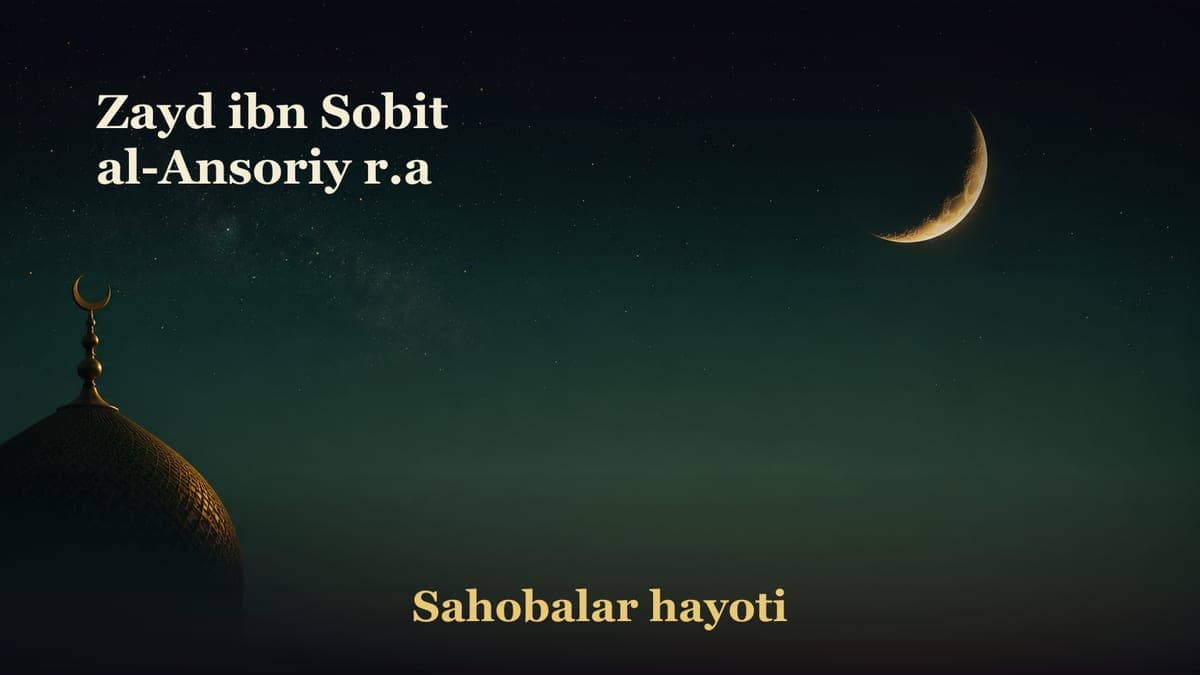 Zayd ibn Sobit al-Ansoriy r.a