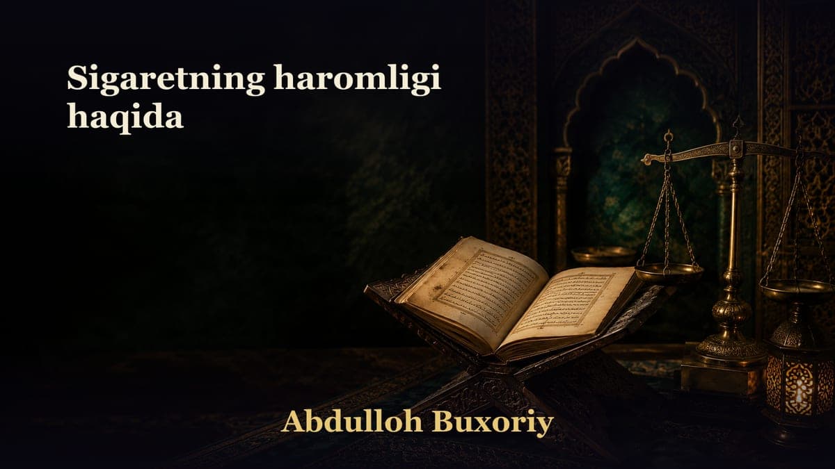 Sigaretning haromligi haqida