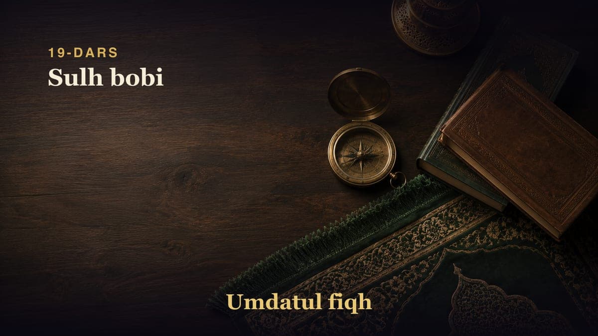 19-dars: Sulh bobi