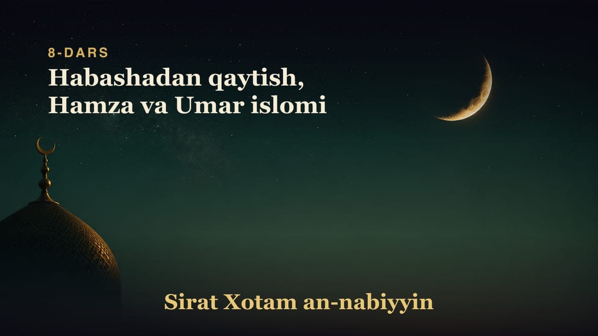 8-dars: Habashadan qaytish, Hamza va Umar islomi