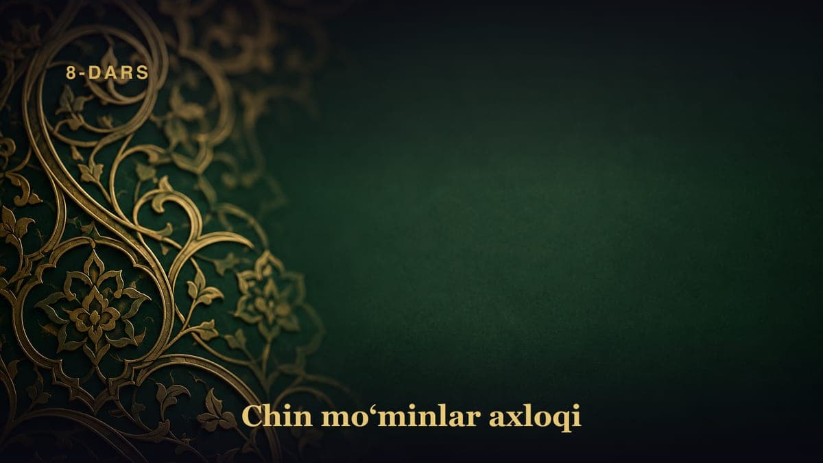 8-Dars. Xushxabar berish