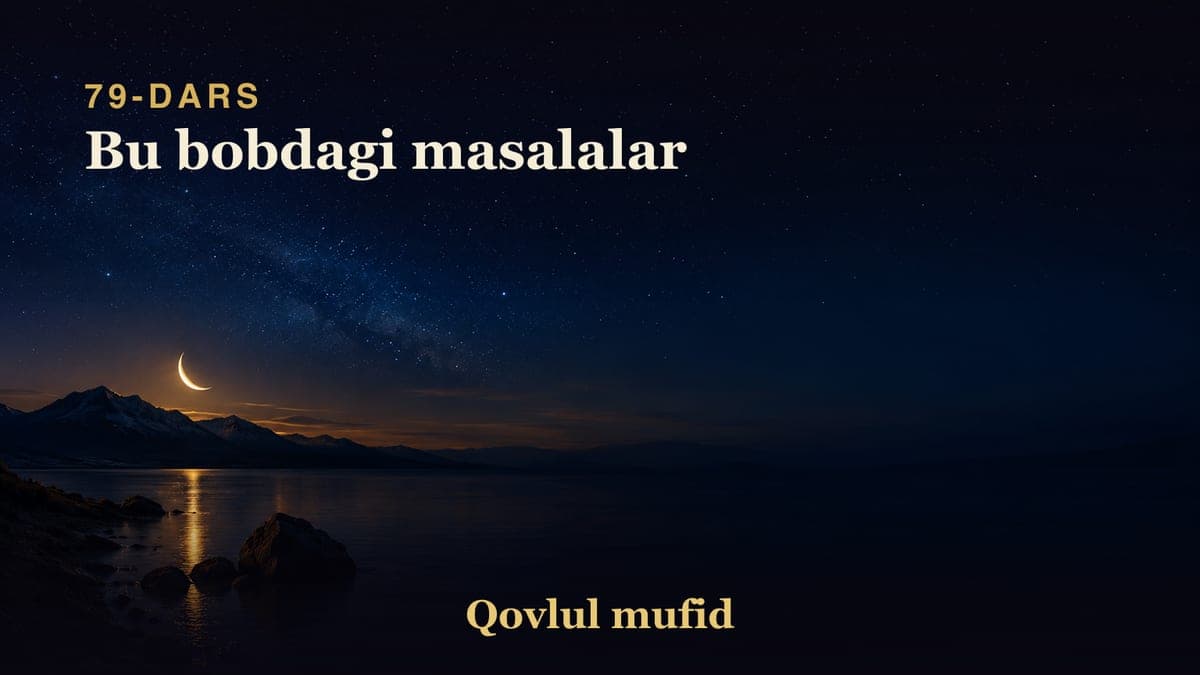 79 Bu bobdagi masalalar