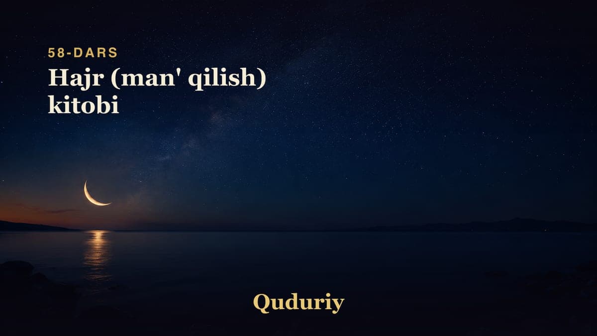 58 Hajr (man' qilish) kitobi