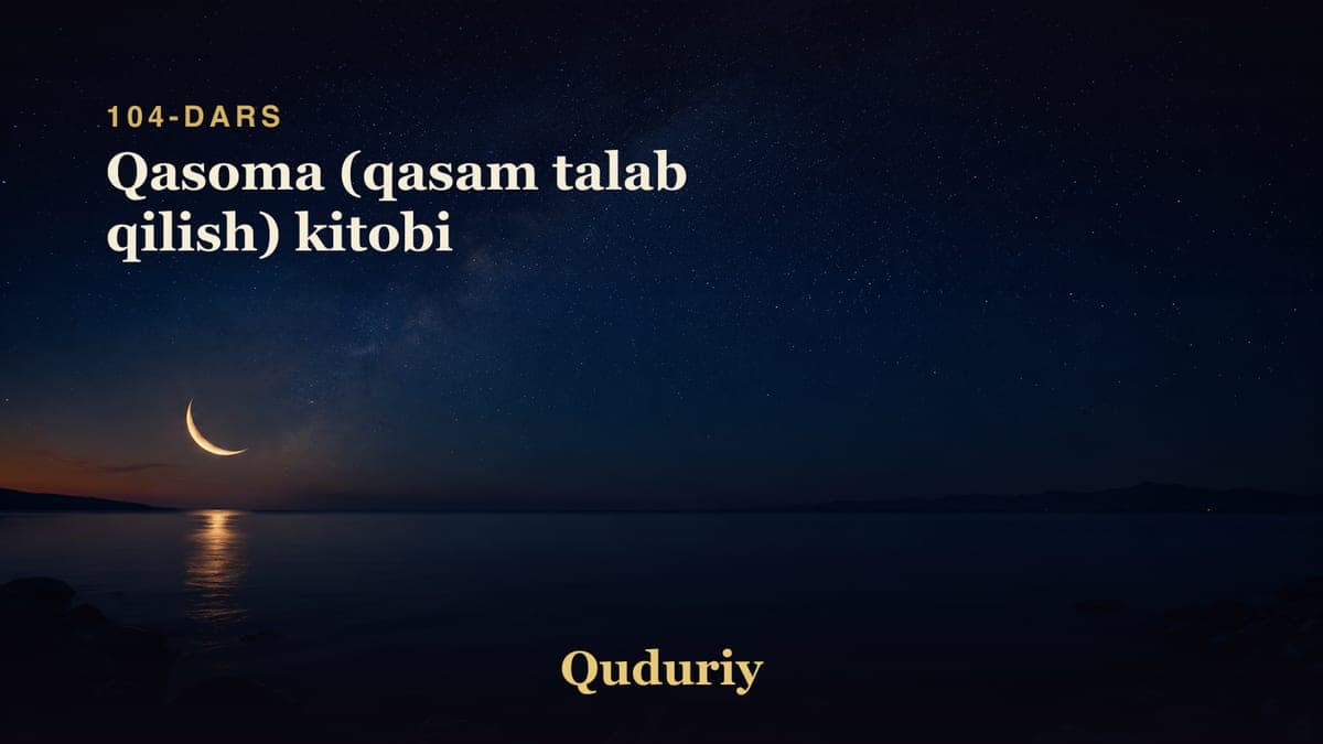 104 Qasoma (qasam talab qilish) kitobi