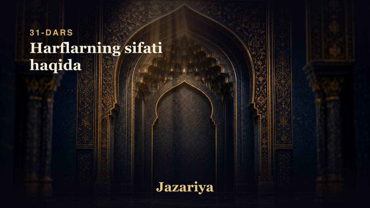 31 Harflarning sifati haqida