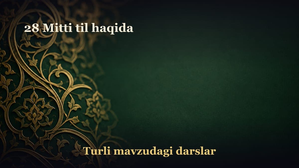 28 Mitti til haqida