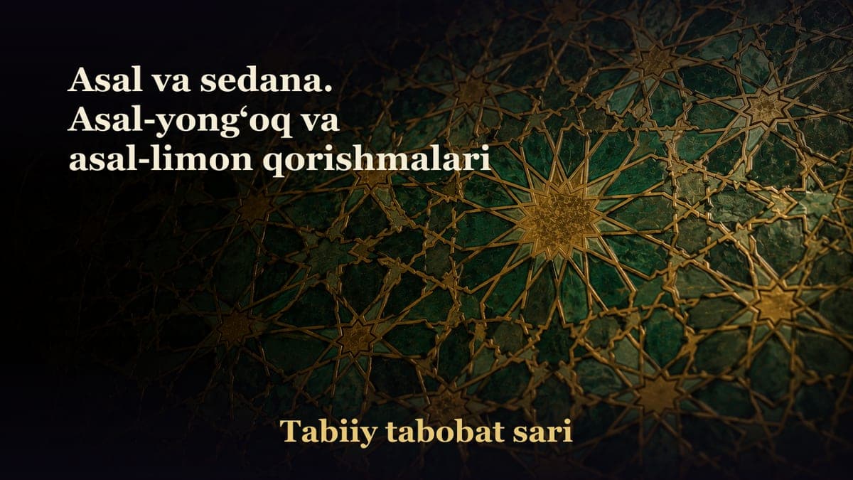 Asal va sedana. Asal-yong‘oq va asal-limon qorishmalari