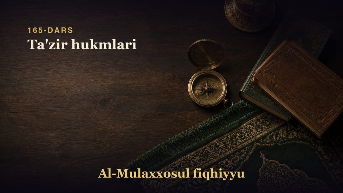 165-dars: Ta'zir hukmlari