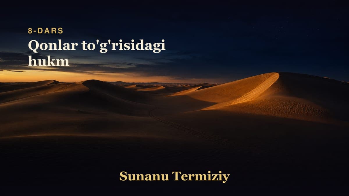 08 Qonlar to'g'risidagi hukm