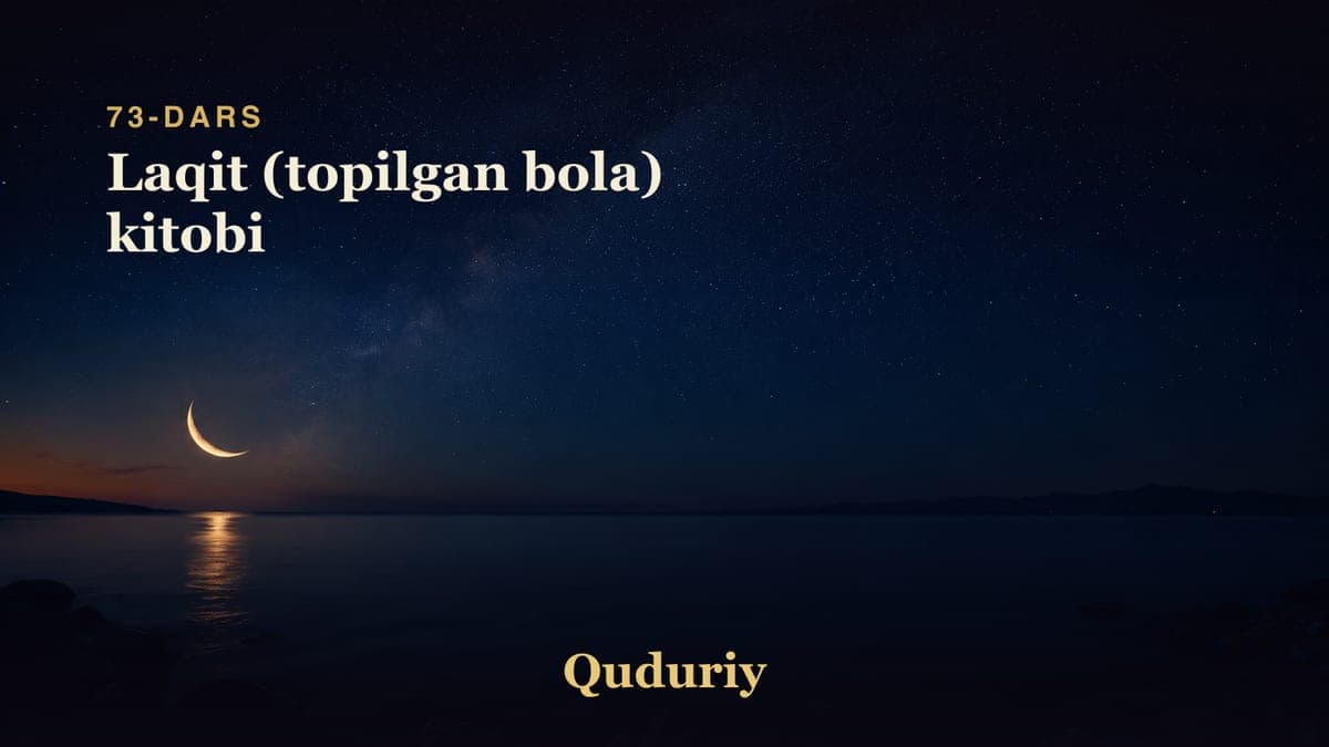 73 Laqit (topilgan bola) kitobi
