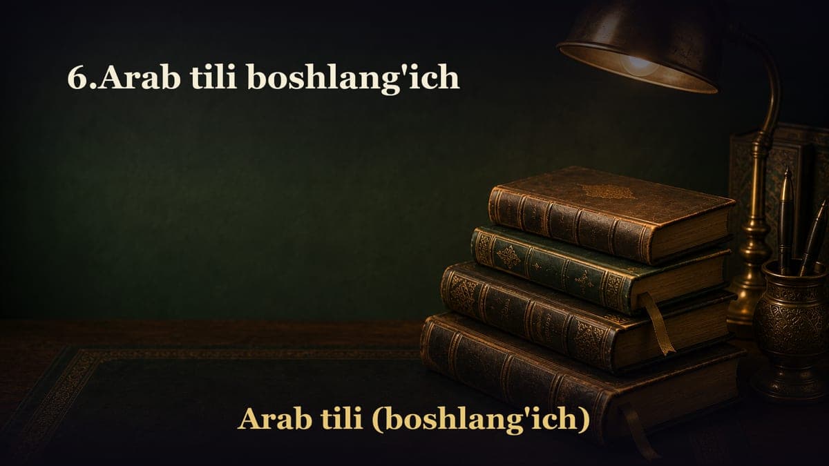 6.Arab tili boshlang'ich