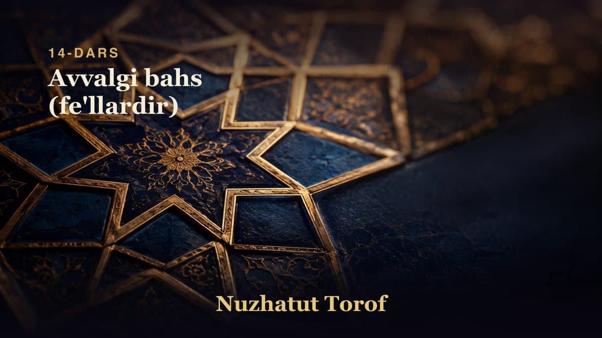 14 Avvalgi bahs (fe'llardir)