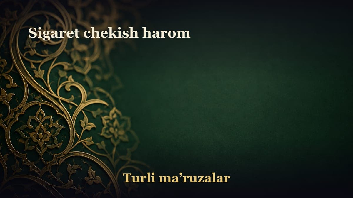 Sigaret chekish harom