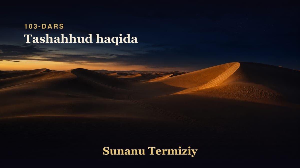 103 Tashahhud haqida
