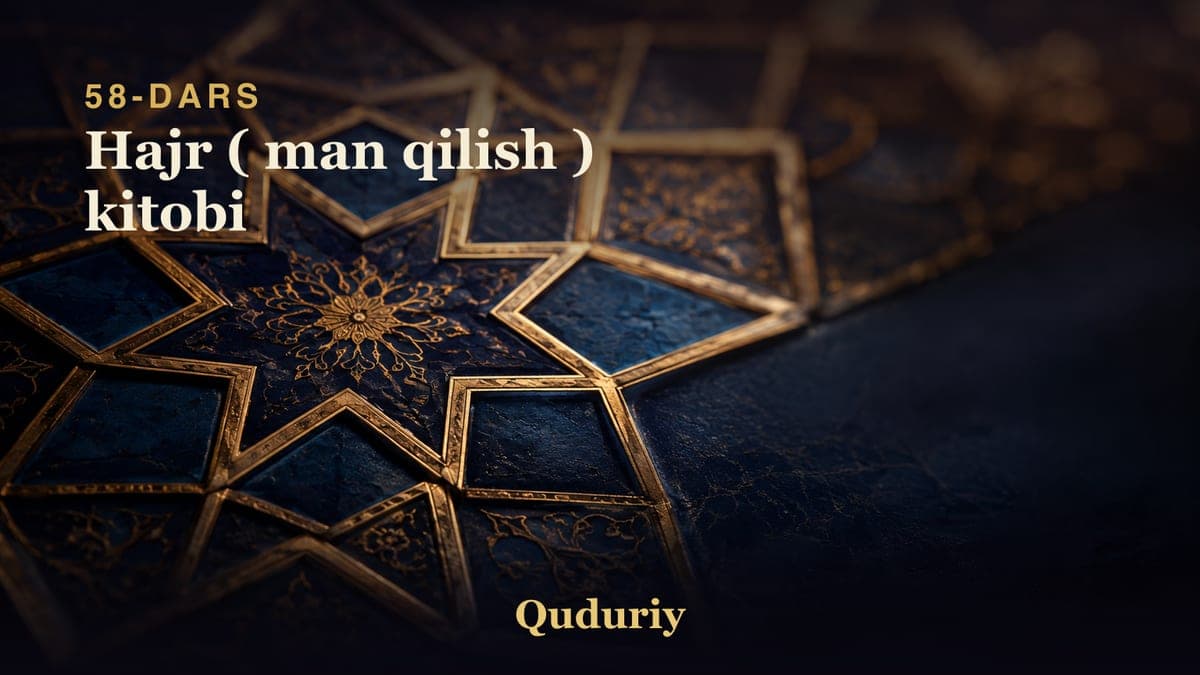 58 Hajr ( man qilish ) kitobi