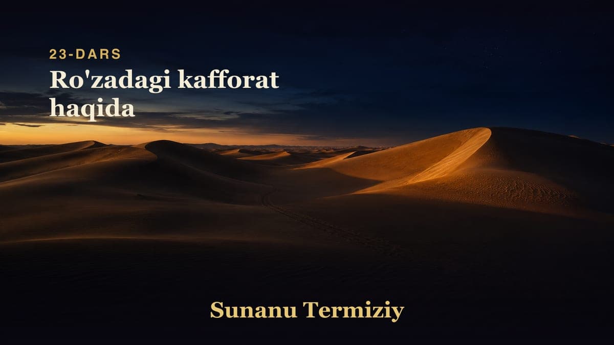 23 Ro'zadagi kafforat haqida