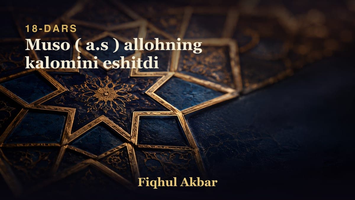 18 Muso ( a.s ) allohning kalomini eshitdi