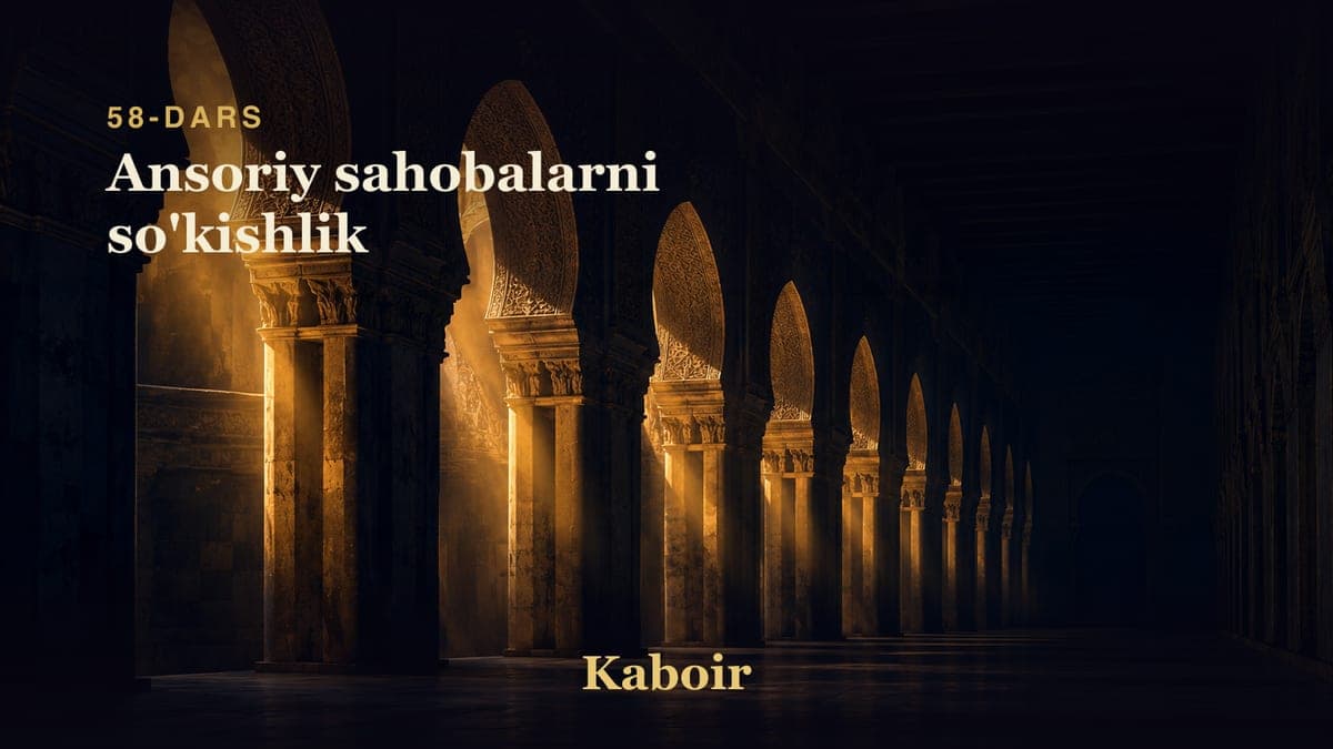 58 Ansoriy sahobalarni so'kishlik