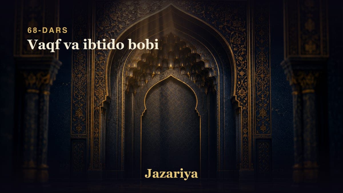 68 Vaqf va ibtido bobi