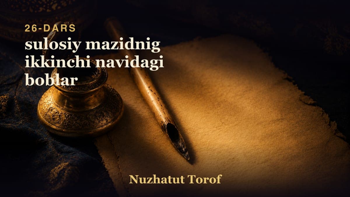 26 sulosiy mazidnig ikkinchi navidagi boblar