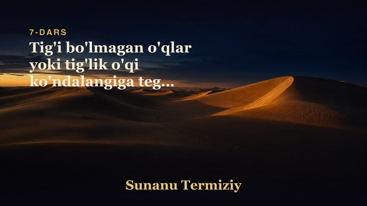 07 Tig'i bo'lmagan o'qlar yoki tig'lik o'qi ko'ndalangiga tegsa shularning ovi to'g'risida