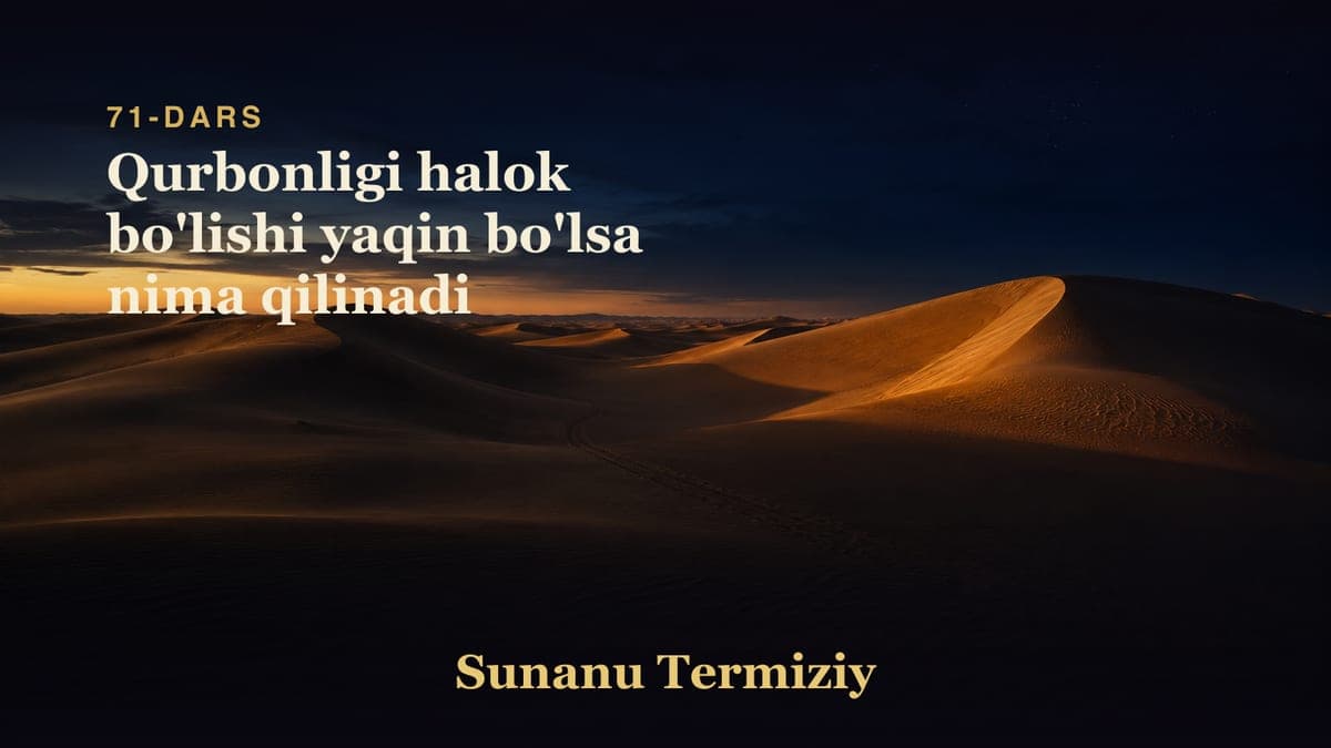 071 Qurbonligi halok bo'lishi yaqin bo'lsa nima qilinadi