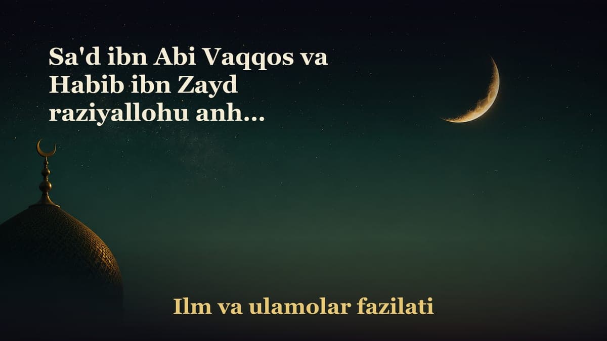 Sa'd ibn Abi Vaqqos va Habib ibn Zayd raziyallohu anhum siyratlari