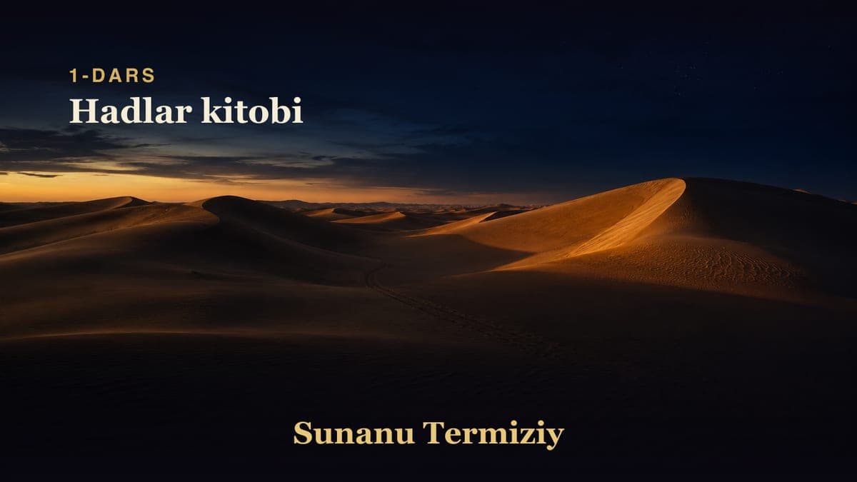 01 Hadlar kitobi