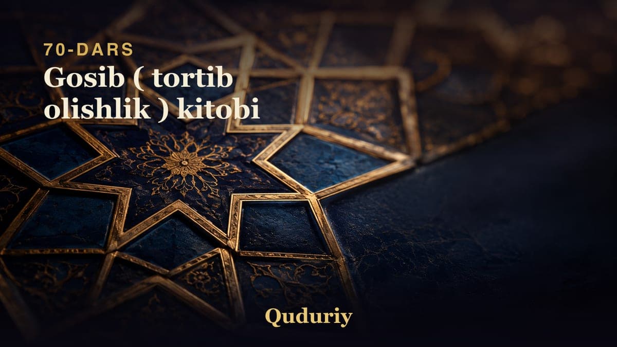 70 Gosib ( tortib olishlik ) kitobi