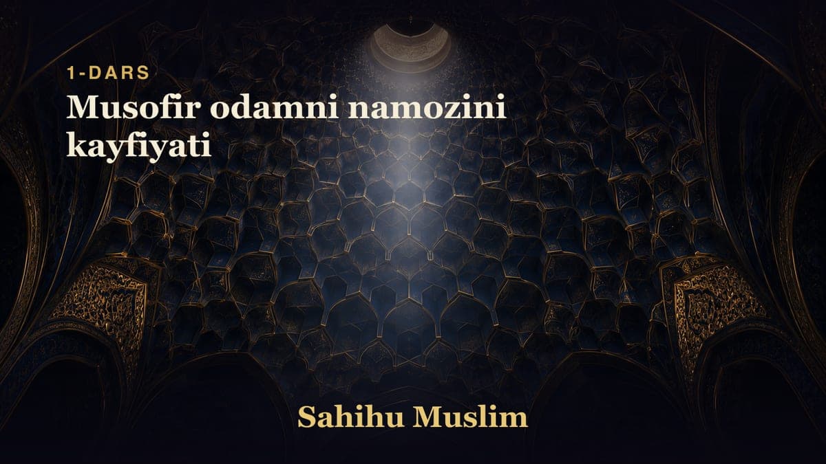 01 Musofir odamni namozini kayfiyati