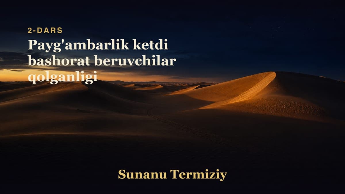 02 Payg'ambarlik ketdi bashorat beruvchilar qolganligi