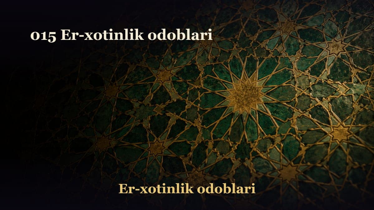 015 Er-xotinlik odoblari