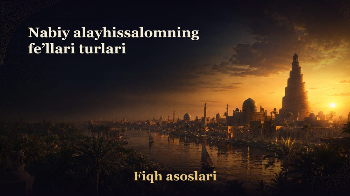 Nabiy alayhissalomning feʼllari turlari