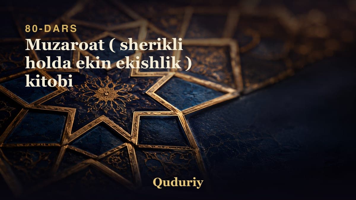 80 Muzaroat ( sherikli holda ekin ekishlik ) kitobi