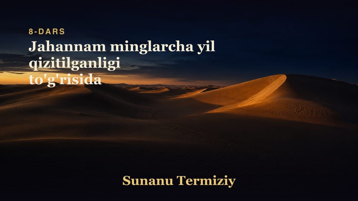 08 Jahannam minglarcha yil qizitilganligi to'g'risida