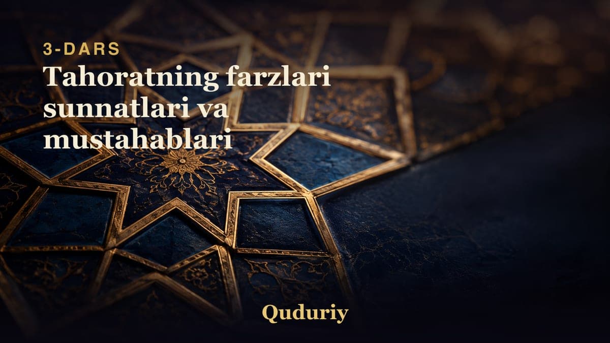 03 Tahoratning farzlari sunnatlari va mustahablari