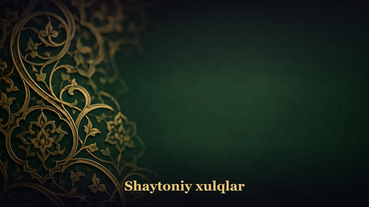 Shaytoniy xulqlar