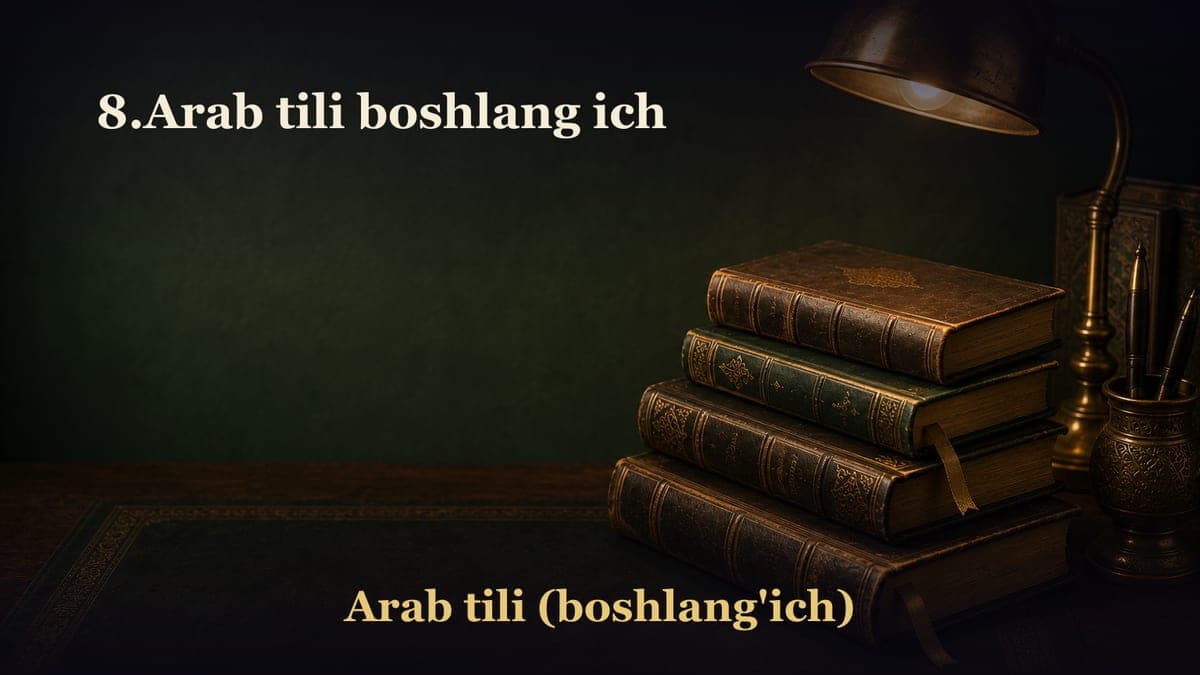 8.Arab tili boshlang ich