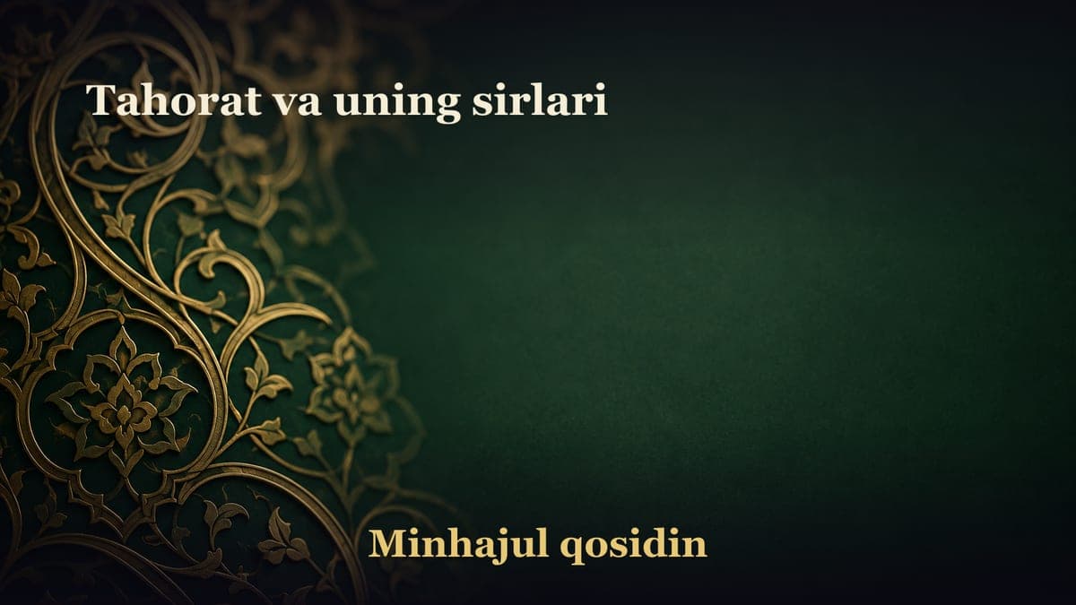 Tahorat va uning sirlari