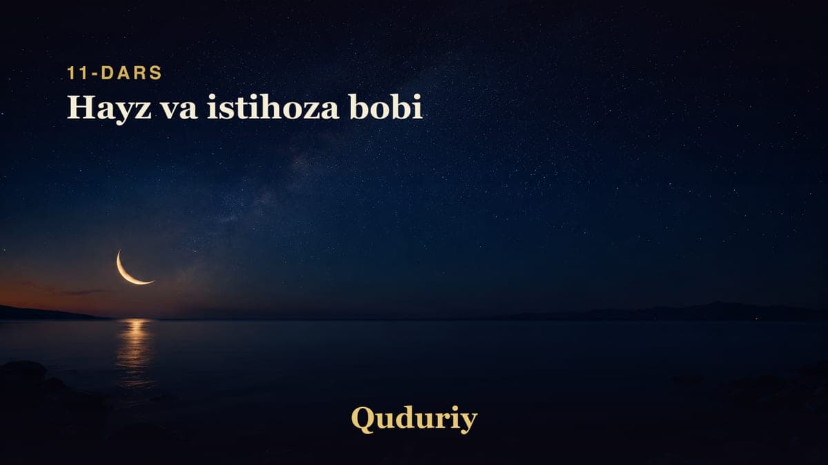 11 Hayz va istihoza bobi