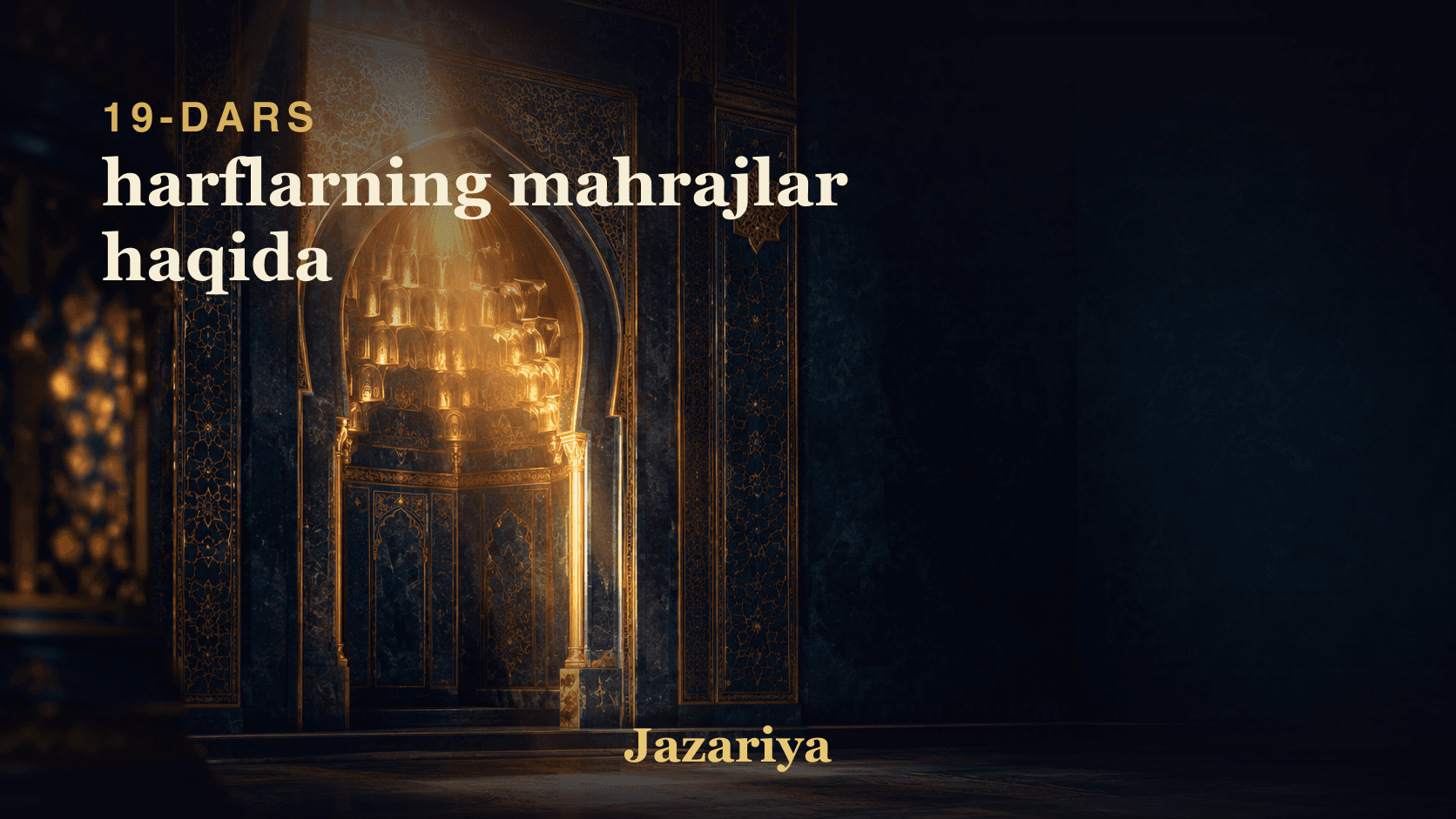 19 harflarning mahrajlar haqida
