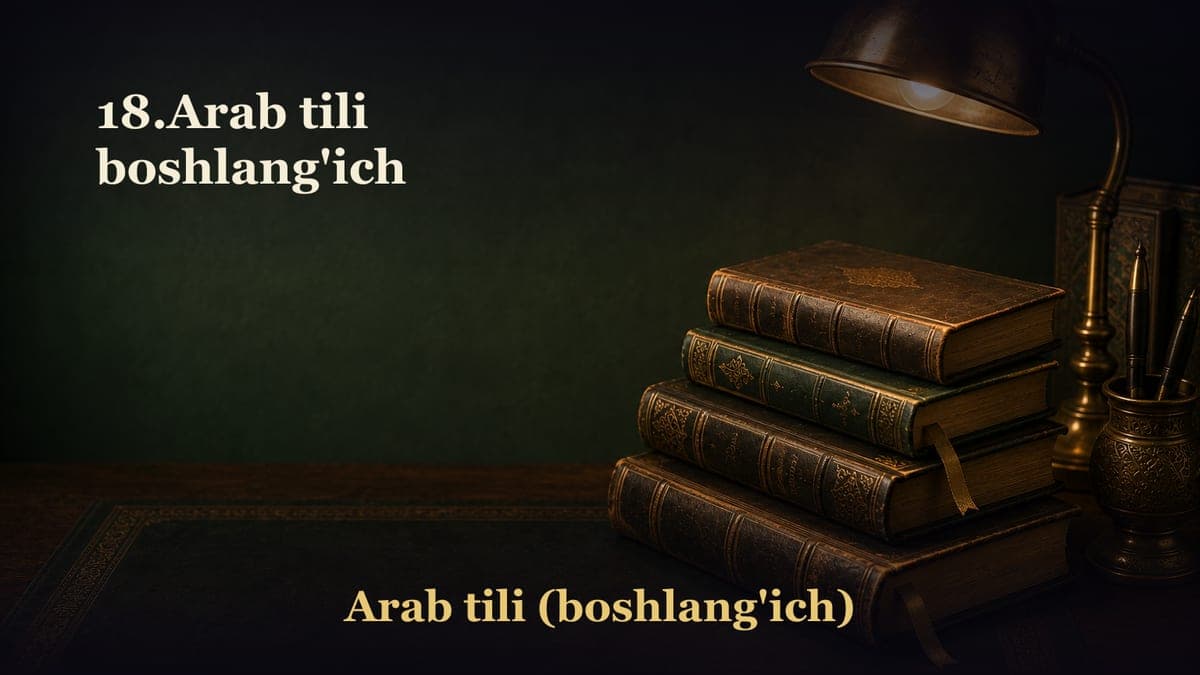 18.Arab tili boshlang'ich