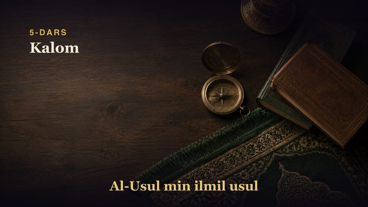 5-dars: Kalom