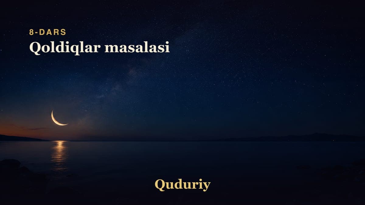 08 Qoldiqlar masalasi
