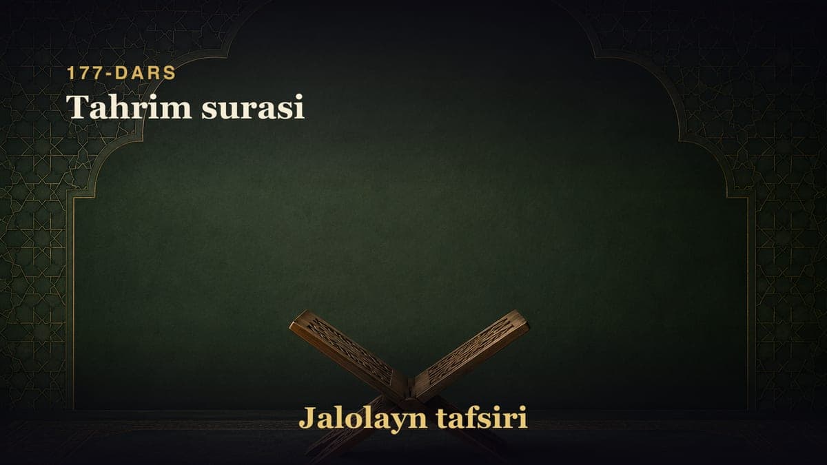 177-dars: Tahrim surasi