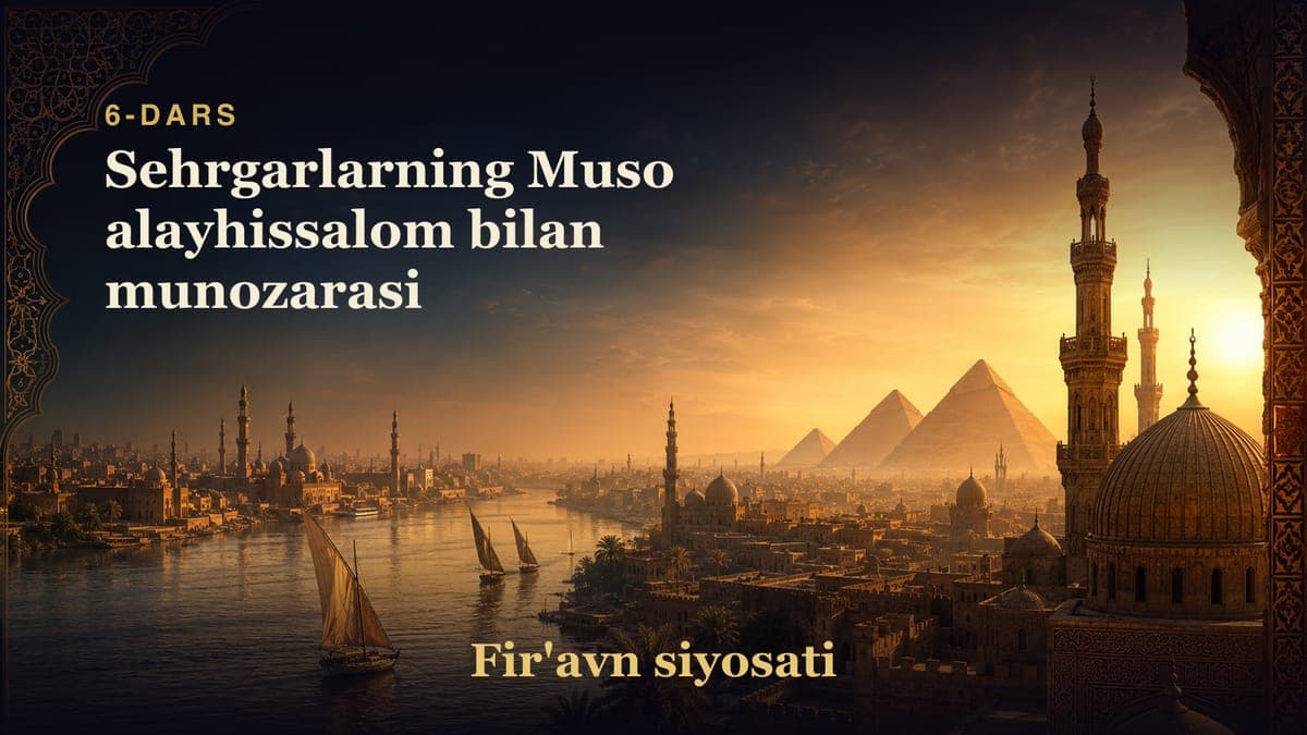 Fir'avn siyosati 6-dars | Sehrgarlarning Muso alayhissalom bilan munozarasi