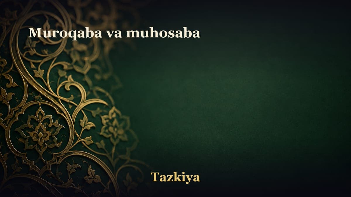 Muroqaba va muhosaba