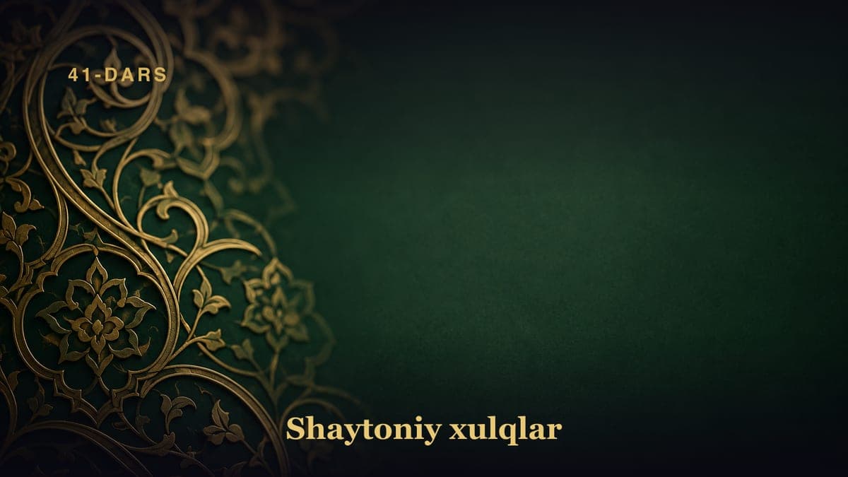 41-dars. Fitnalardan saqlanish silsilasi (2-qism)